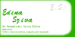 edina sziva business card